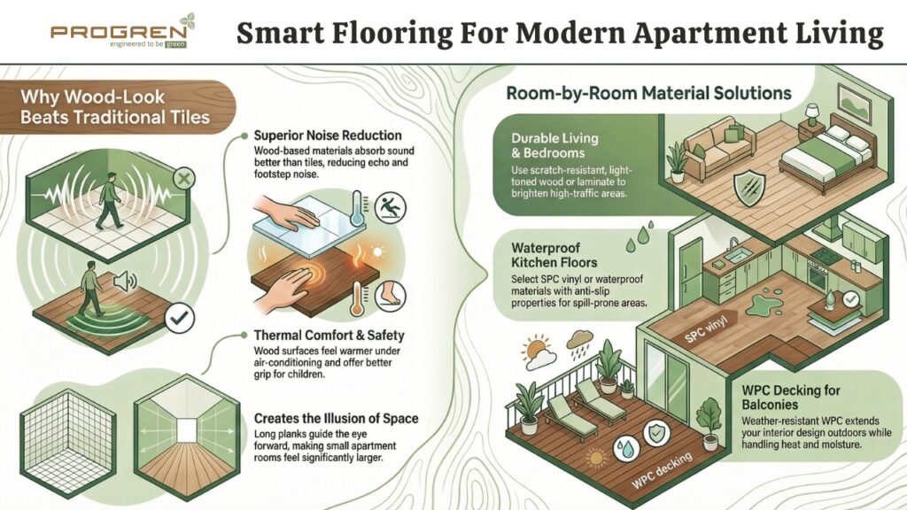 Modern apartment flooring design solutions